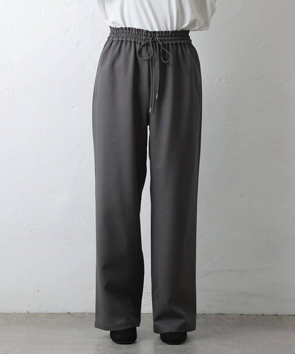 羊毛感休閒寬腿褲
