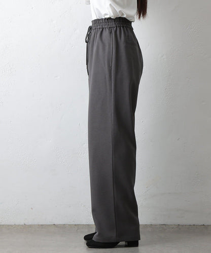 羊毛感休閒寬腿褲