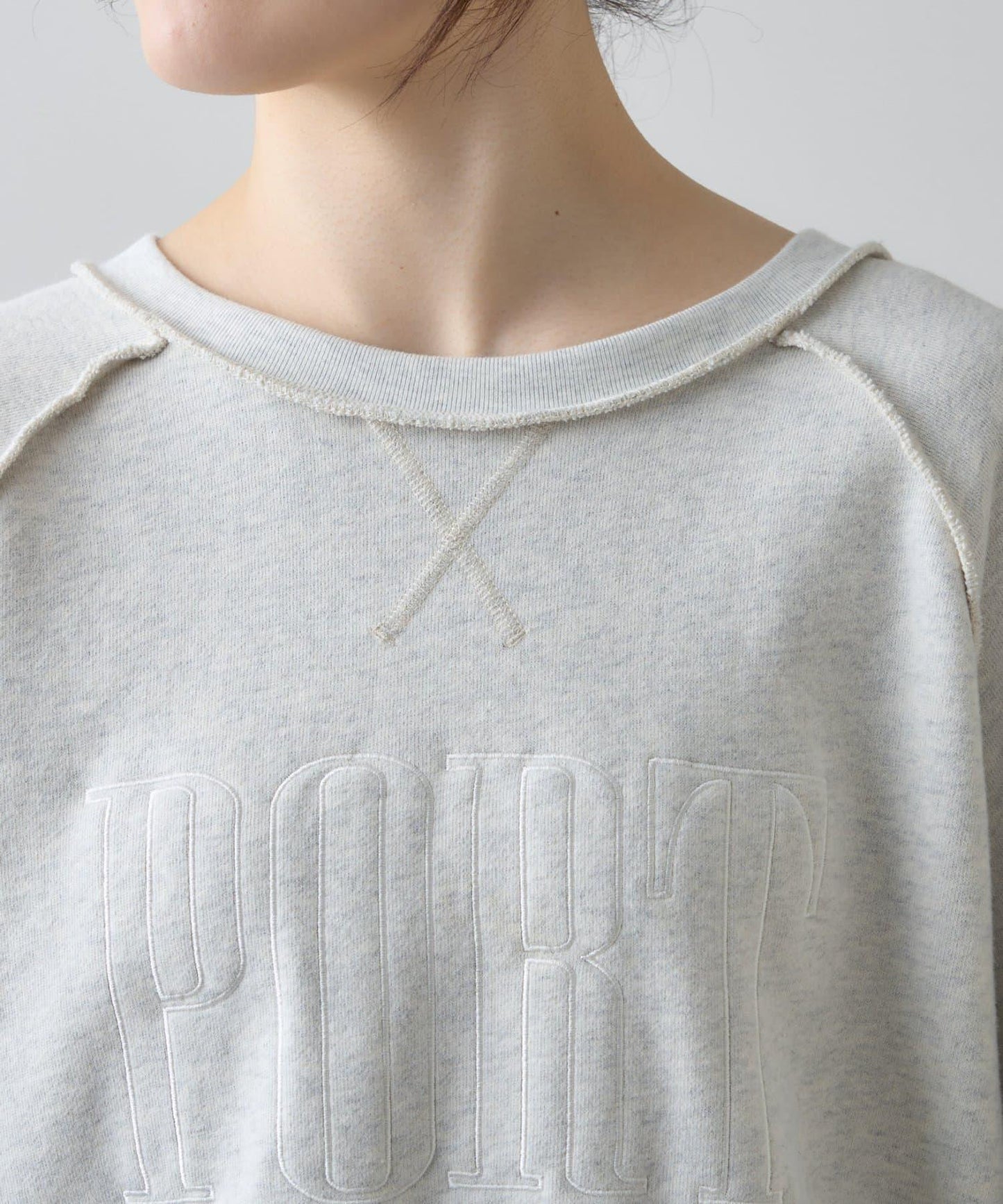 【CIAOPANIC TYPY】麂皮觸感抓絨Logo刺繡衛衣