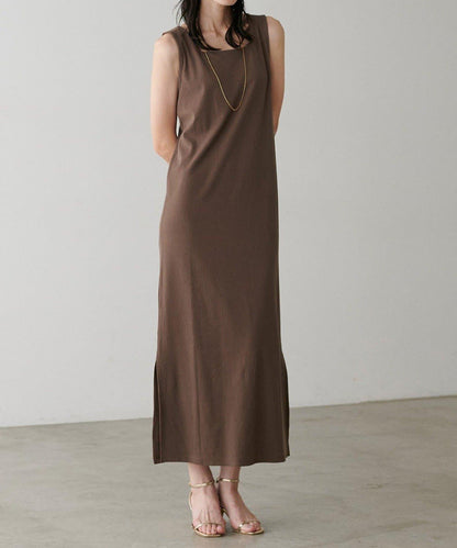 【LARUTA】前後兩穿寬鬆開叉連衣裙