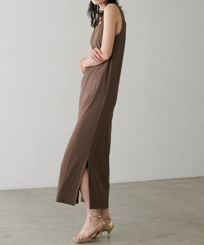 【LARUTA】前後兩穿寬鬆開叉連衣裙