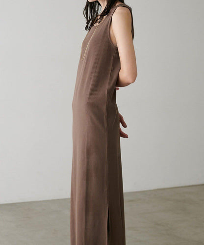 【LARUTA】前後兩穿寬鬆開叉連衣裙