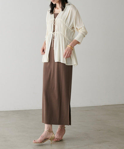 【LARUTA】前後兩穿寬鬆開叉連衣裙