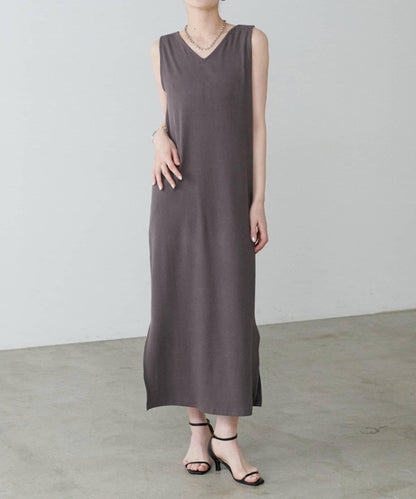 【LARUTA】前後兩穿寬鬆開叉連衣裙