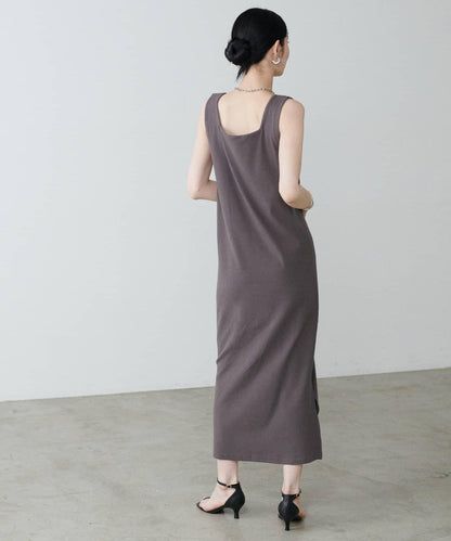 【LARUTA】前後兩穿寬鬆開叉連衣裙