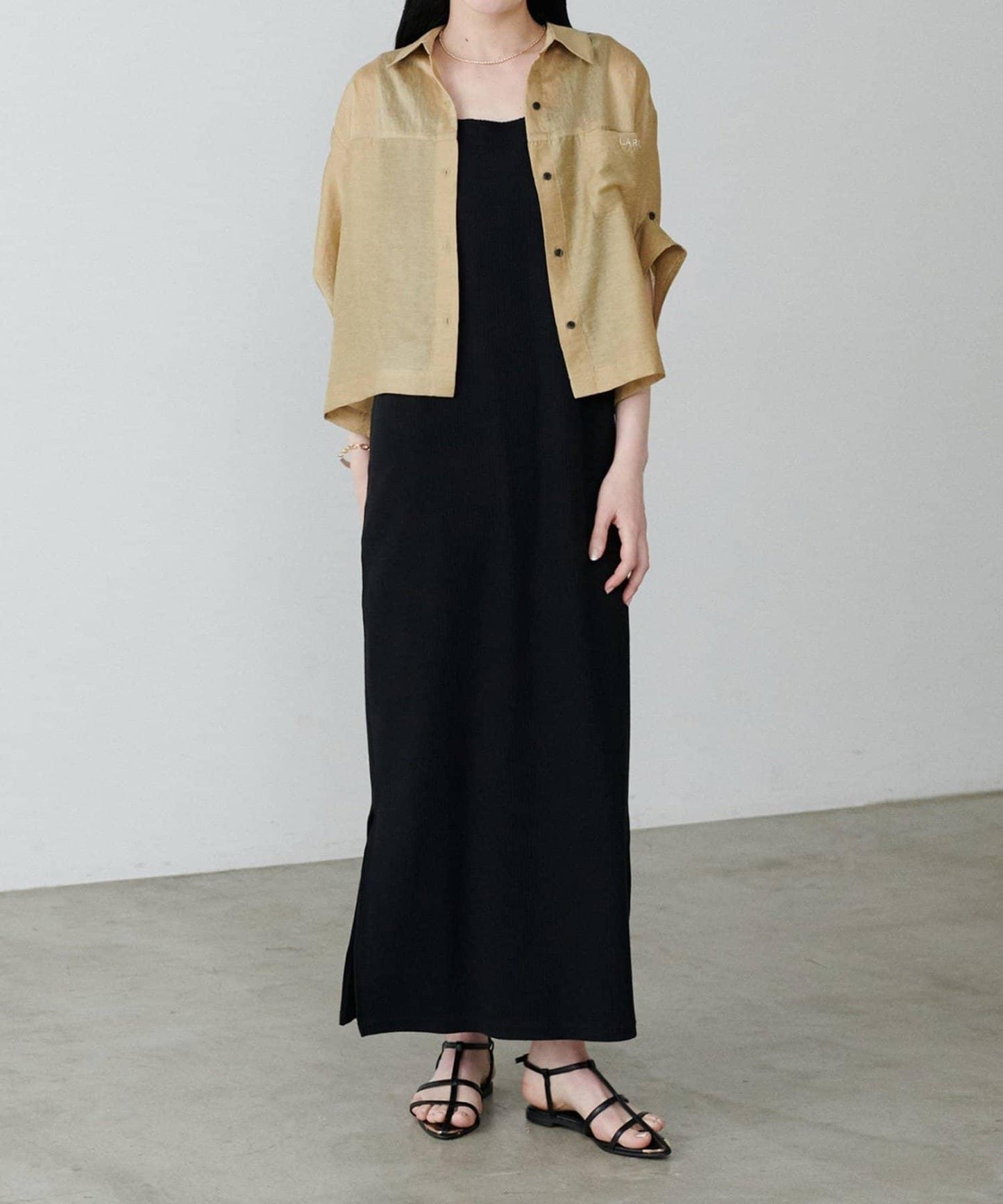 【LARUTA】前後兩穿寬鬆開叉連衣裙