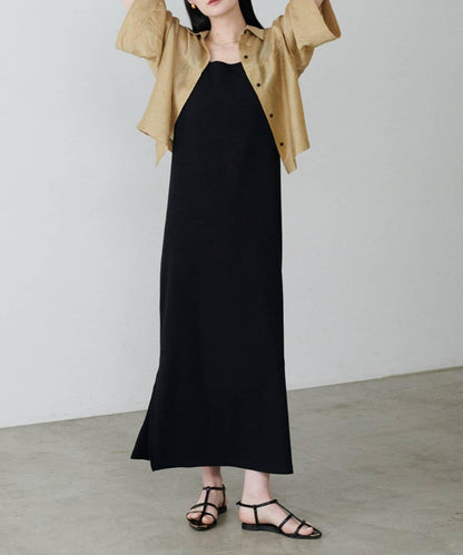 【LARUTA】前後兩穿寬鬆開叉連衣裙