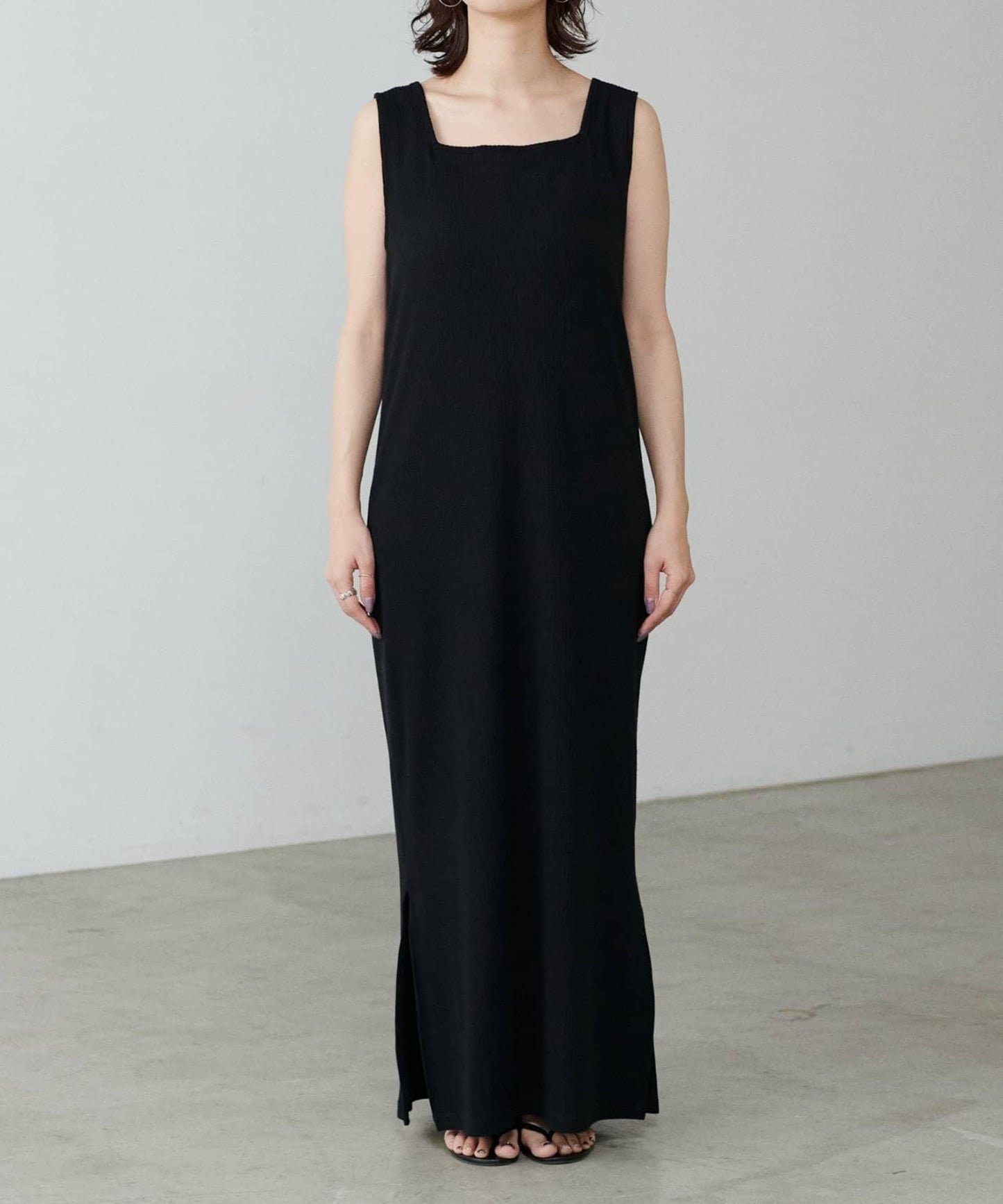 【LARUTA】前後兩穿寬鬆開叉連衣裙