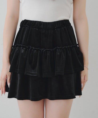 【RMAF】【套裝】袖部蝴蝶結天鵝絨連帽衛衣 & 百褶迷你裙