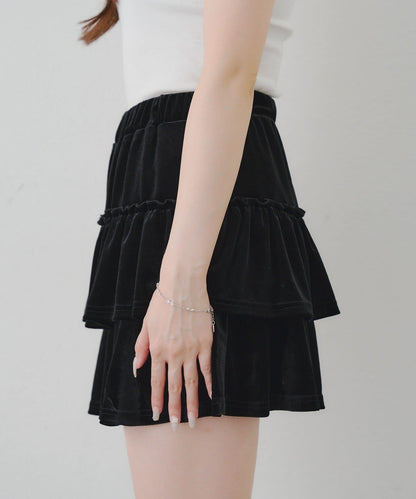 【RMAF】【套裝】袖部蝴蝶結天鵝絨連帽衛衣 & 百褶迷你裙