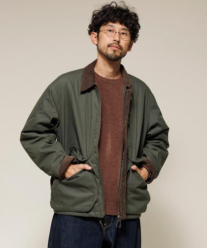 燈芯絨拼接棉尼龍夾克
