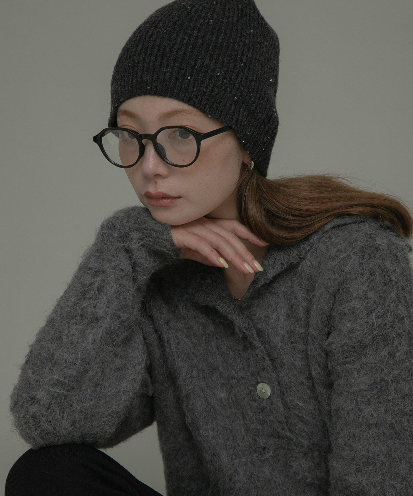 亮片金蔥針織帽