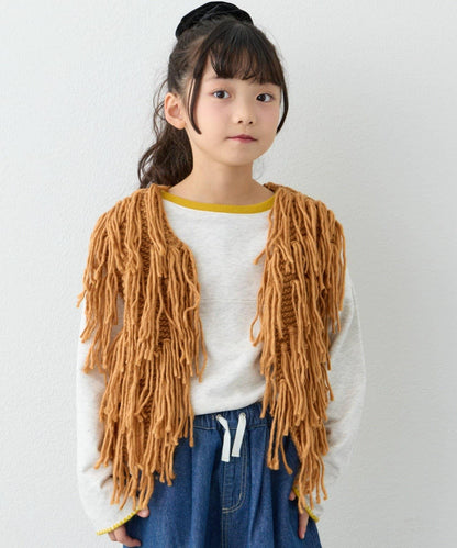 【KIDS】【有青少年尺碼】流蘇針織背心