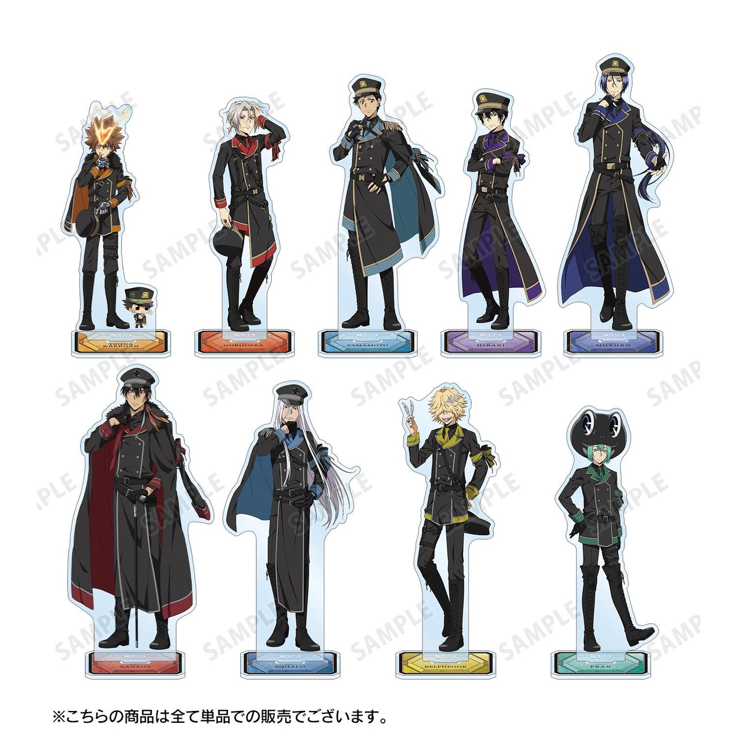《家庭教師HITMAN REBORN!》全新繪製 弗蘭 黑色軍裝ver. 大號亞克力立牌