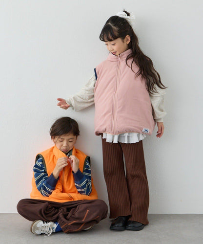 【KIDS】【FOX×TYPY】可雙面穿拼色抓絨加棉馬甲