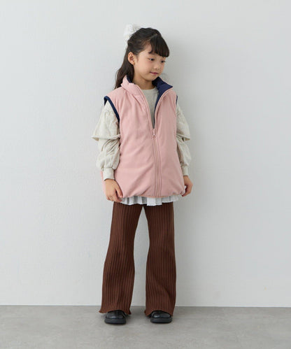 【KIDS】【FOX×TYPY】可雙面穿拼色抓絨加棉馬甲