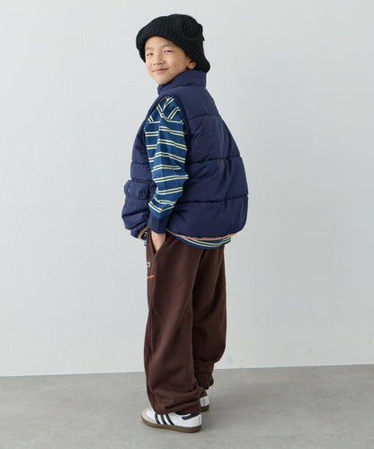 【KIDS】【FOX×TYPY】可雙面穿拼色抓絨加棉馬甲