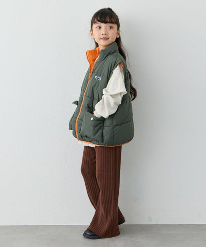 【KIDS】【FOX×TYPY】可雙面穿拼色抓絨加棉馬甲