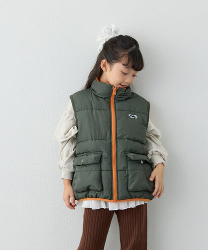 【KIDS】【FOX×TYPY】可雙面穿拼色抓絨加棉馬甲