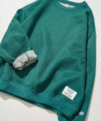 インレー 裡 シャギー ボンディング 配色 プルオーバー【限定展開】 翻譯結果： 夾層內裡絨毛拼接配色套頭衫【限量】
