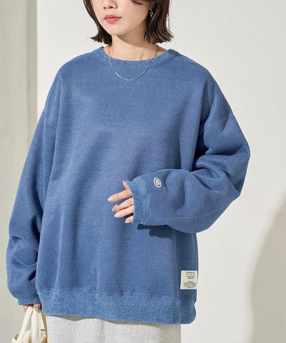 インレー 裡 シャギー ボンディング 配色 プルオーバー【限定展開】 翻譯結果： 夾層內裡絨毛拼接配色套頭衫【限量】