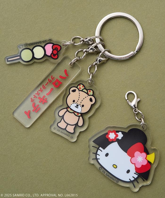 和服 “HELLO KITTY” 亞克力鑰匙扣