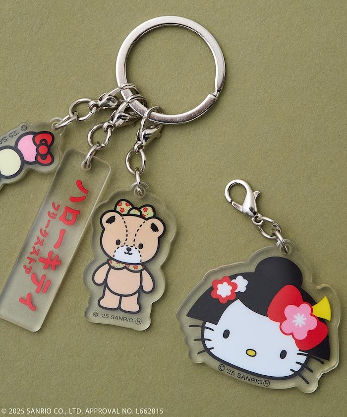 和服 “HELLO KITTY” 亞克力鑰匙扣