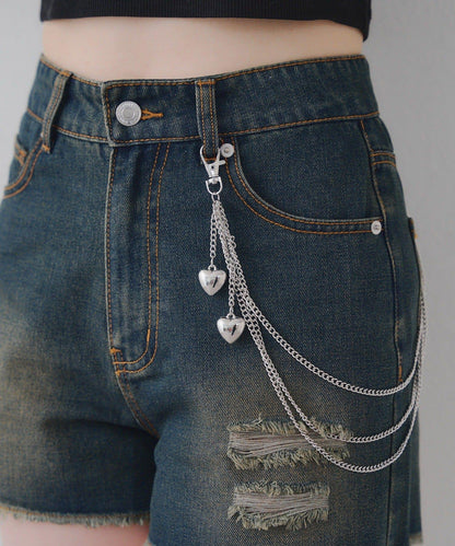帶愛心鏈裝飾短褲