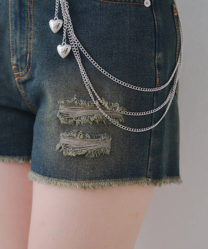帶愛心鏈裝飾短褲