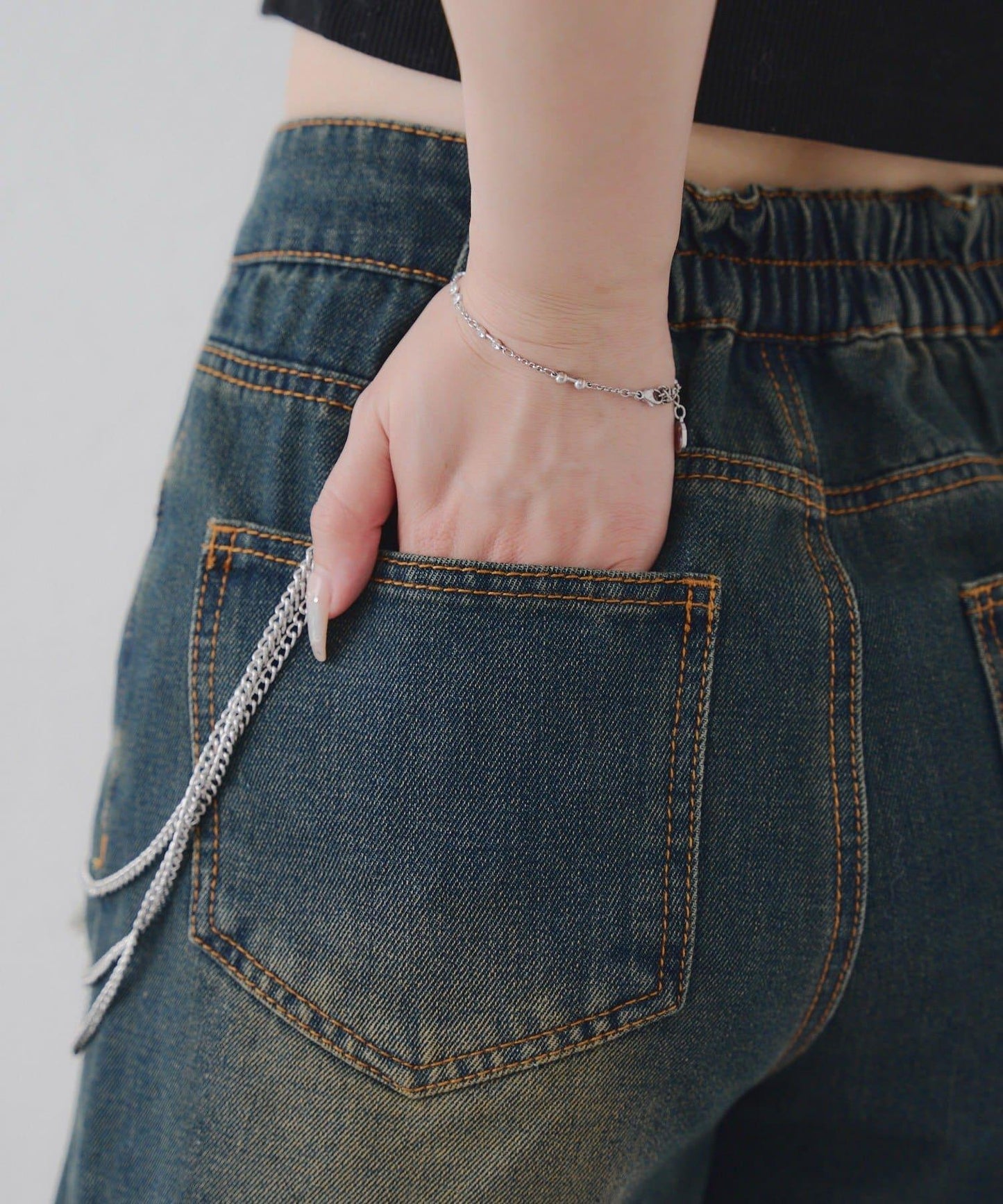 帶愛心鏈裝飾短褲