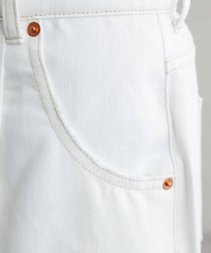 【Discoat】防潑水白色牛仔褲