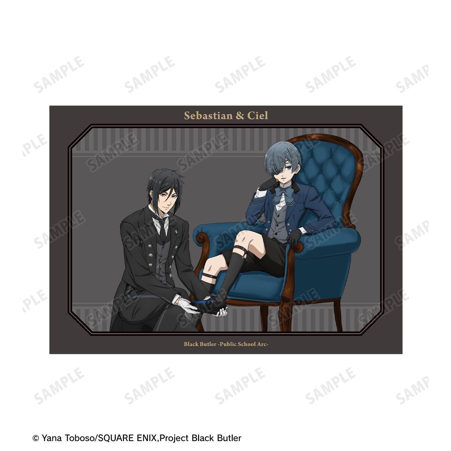 《黑執事》-寄宿學校篇-新繪製 塞巴斯蒂安&夏爾 A5插畫卡