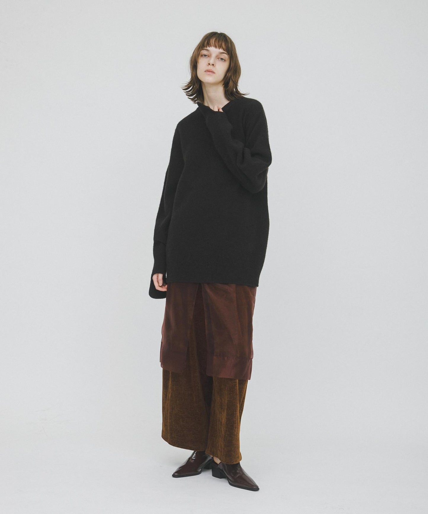 透視中長裙