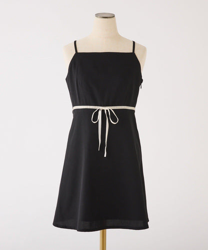 【套裝優惠活動商品】後背繫帶蕾絲吊帶連衣裙