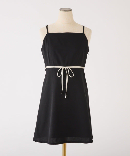 【套裝優惠活動商品】後背繫帶蕾絲吊帶連衣裙