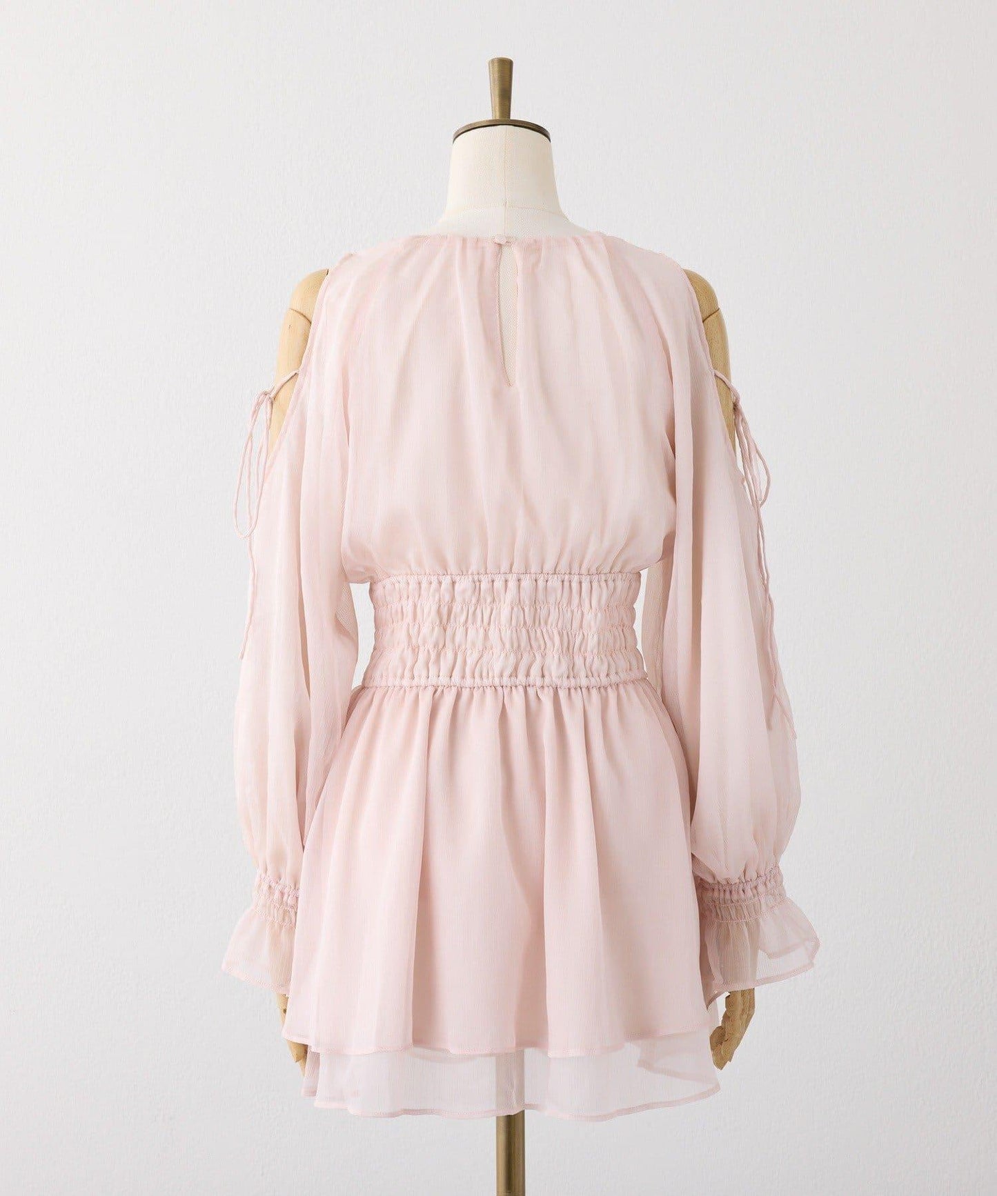 【套裝優惠商品】露肩褶皺長款上衣