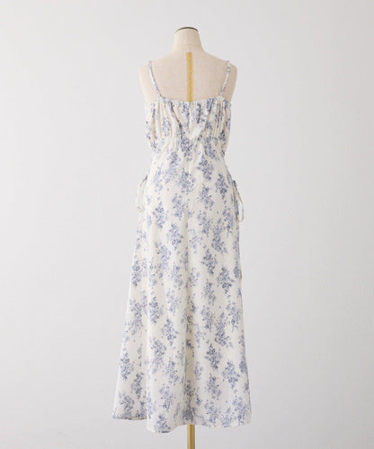 【套裝促銷商品】交叉針織&側邊繫帶吊帶連衣裙套裝