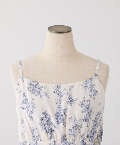 【套裝促銷商品】交叉針織&側邊繫帶吊帶連衣裙套裝