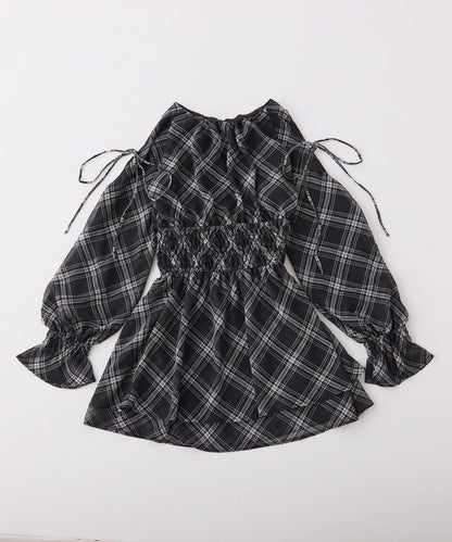 【套裝優惠商品】露肩褶皺長款上衣