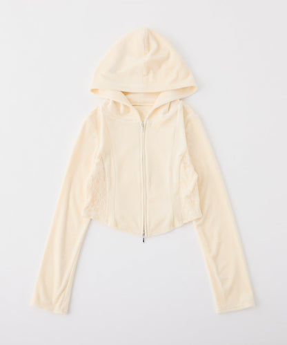 【可成套搭配】天鵝絨連帽衛衣