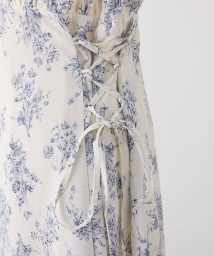 【套裝促銷商品】交叉針織&側邊繫帶吊帶連衣裙套裝