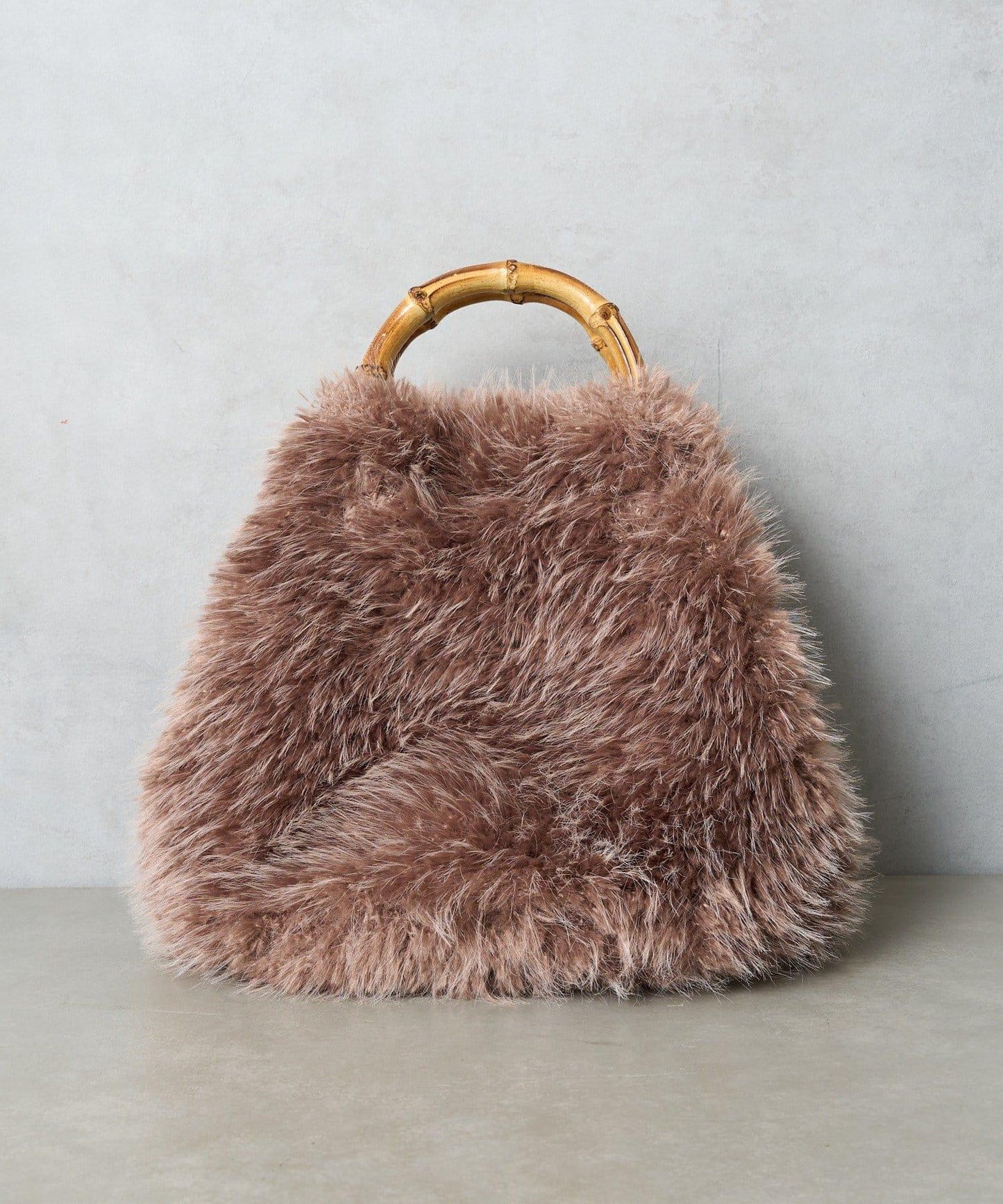 FUR BAMBOO TOTE 毛絨竹柄托特包
