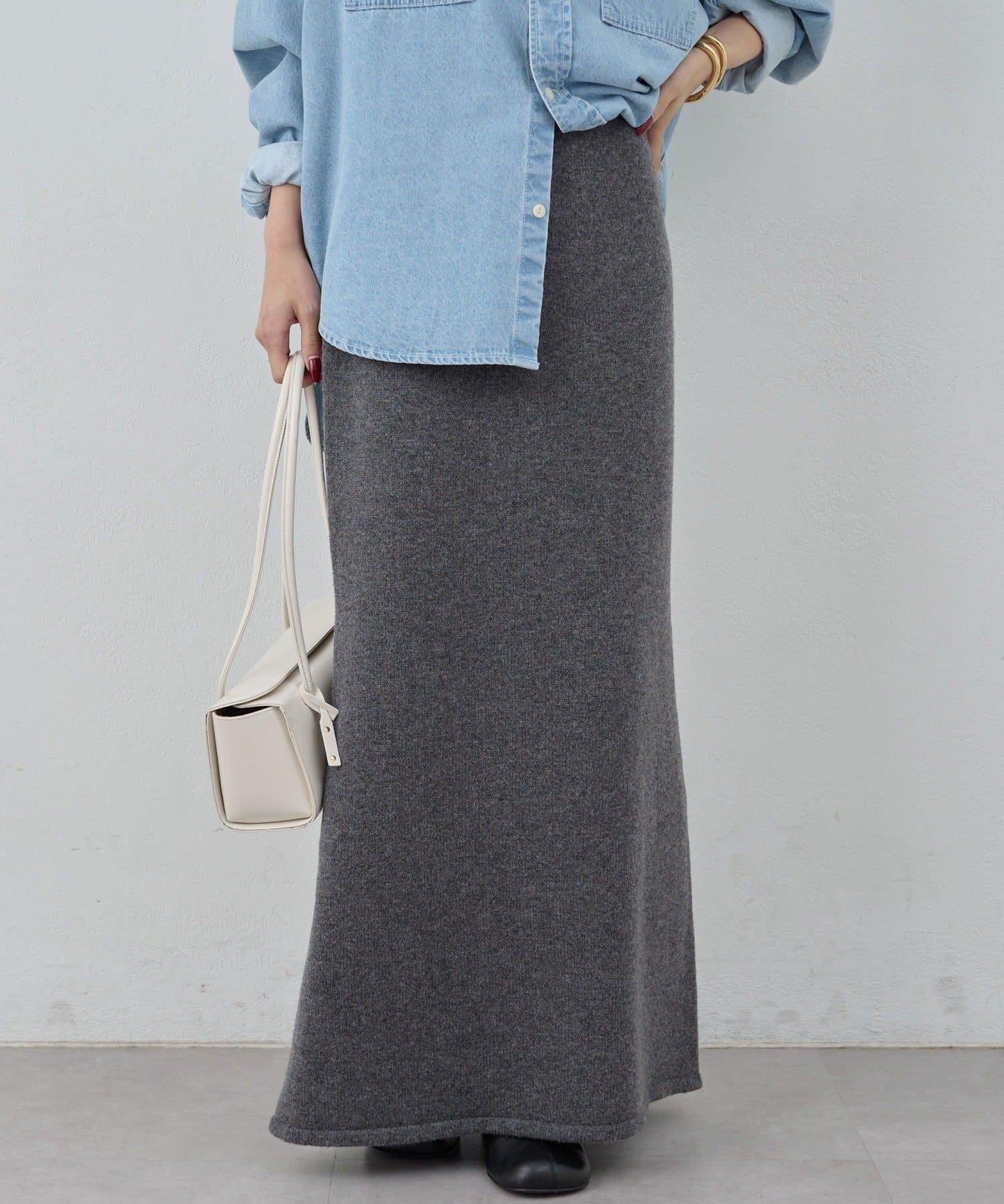 【可成套搭配】美利奴羊毛針織半身裙