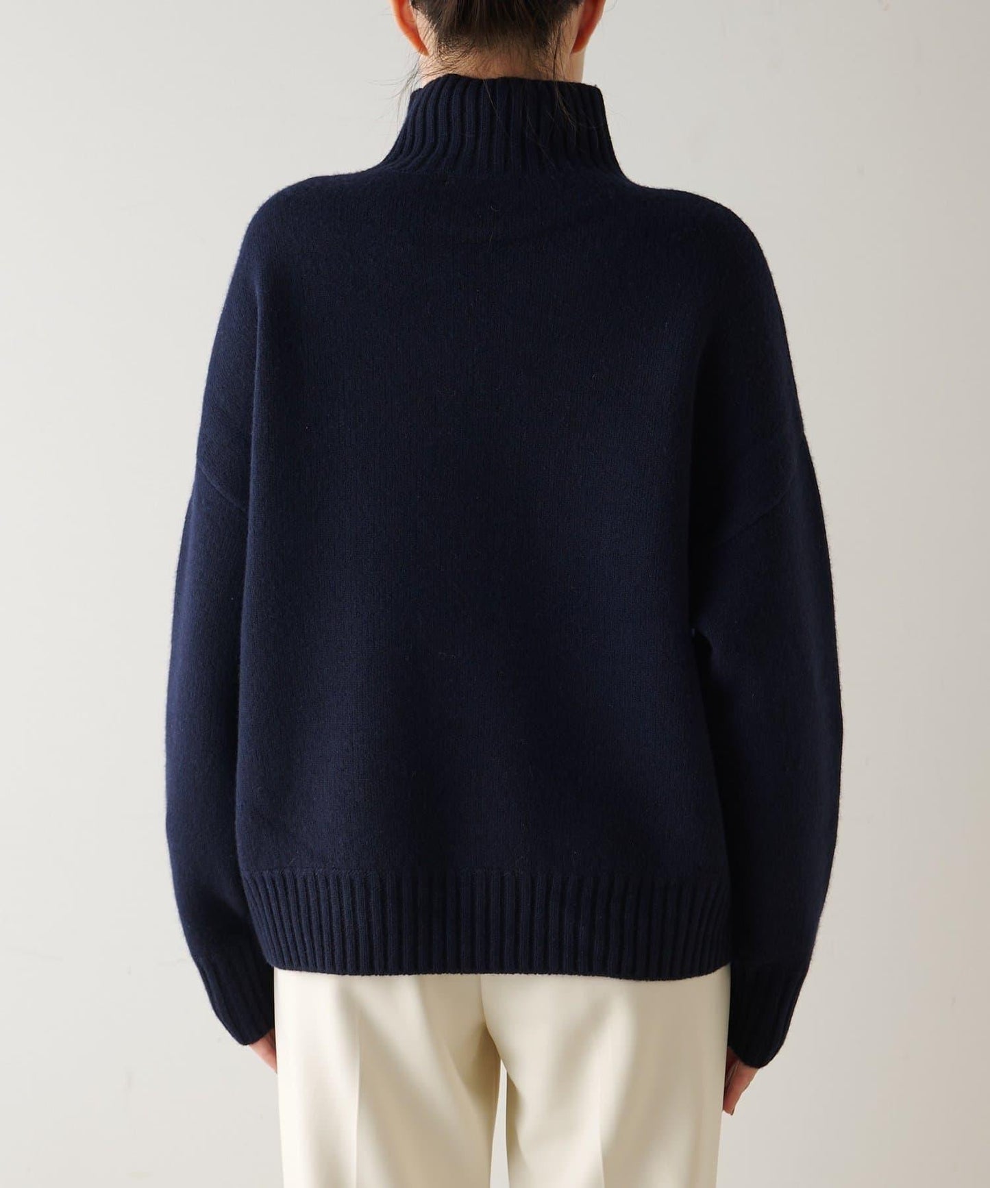 【Drawing Numbers】接結寬鬆高領針織衫