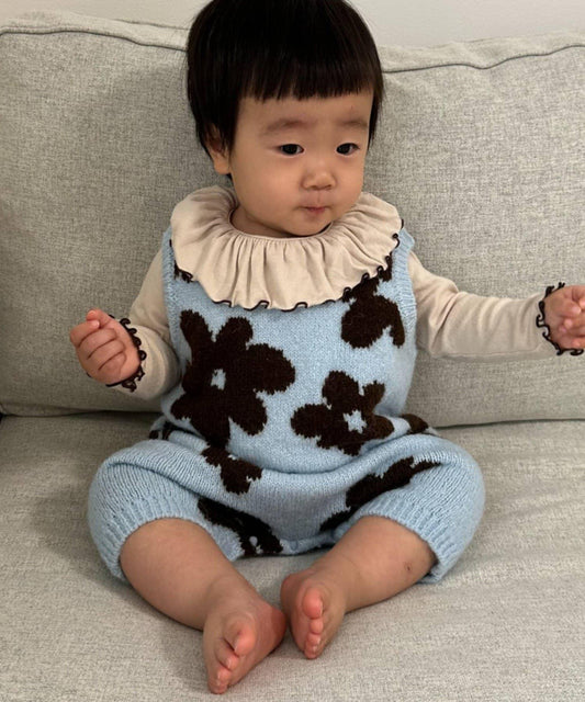 【BABY】全印花花卉針織連體衣