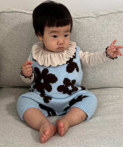 【BABY】全印花花卉針織連體衣