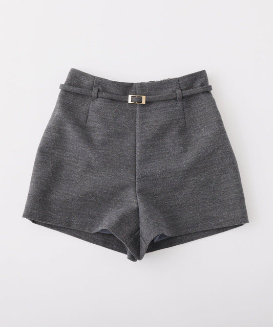 配腰帶休閒短褲