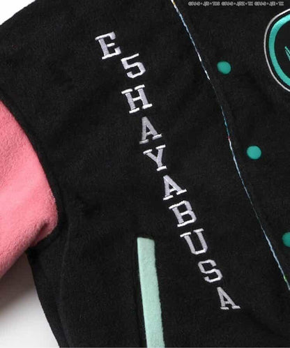 【新幹線變形機器人】刺繡連帽棒球夾克