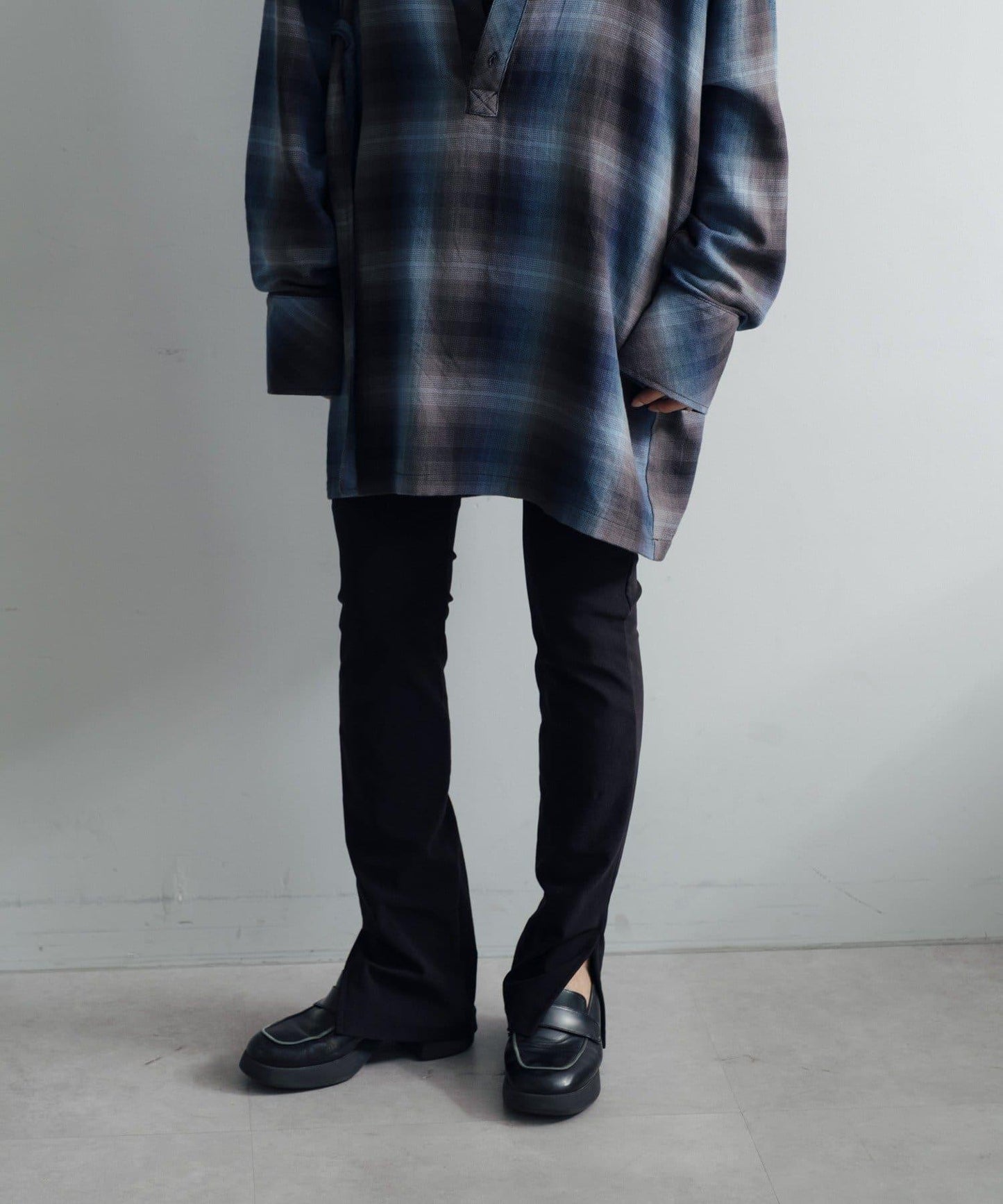 羅紋開叉針織褲