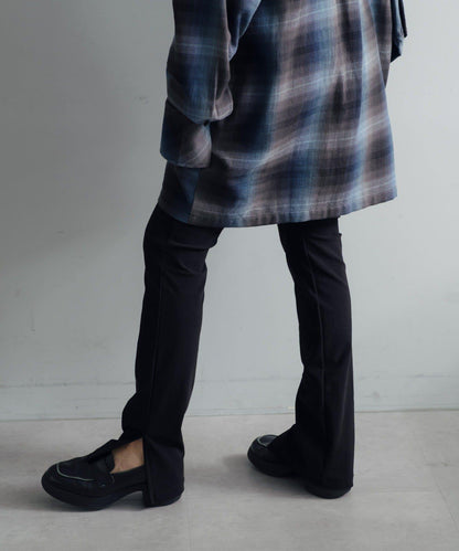 羅紋開叉針織褲